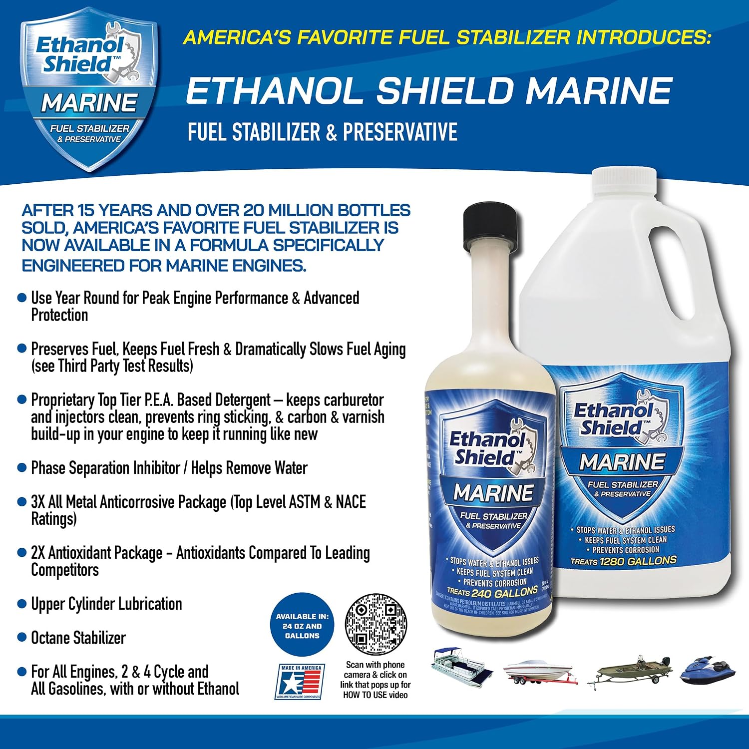 Ethanol Shield Marine Fuel Stabilizer & Preservative, 1 Gallon — view 2